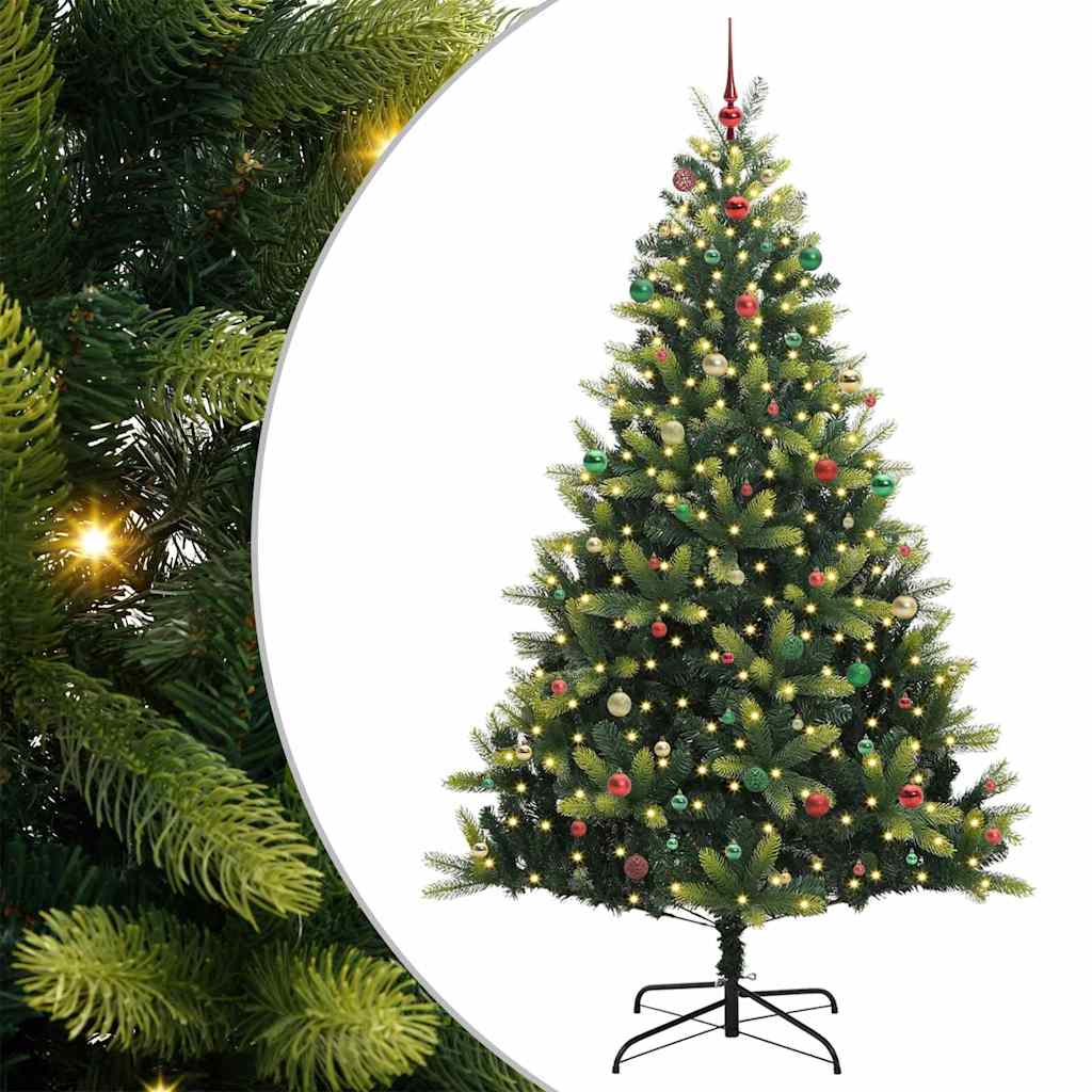 Albero di Natale Artificiale a Cerniera con 300 LED 240 cm