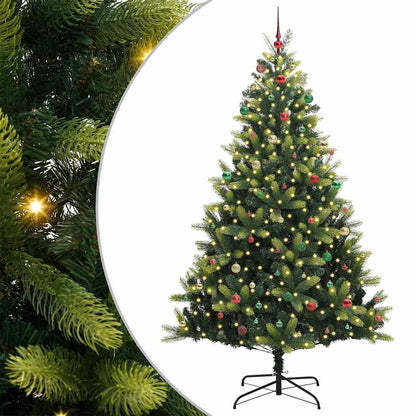 Albero di Natale Artificiale a Cerniera con 300 LED 240 cm