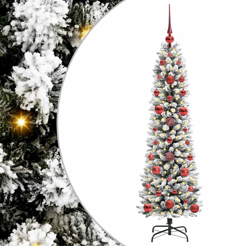 Albero di Natale artificiale con 150 LED Verde e bianco 120 cm