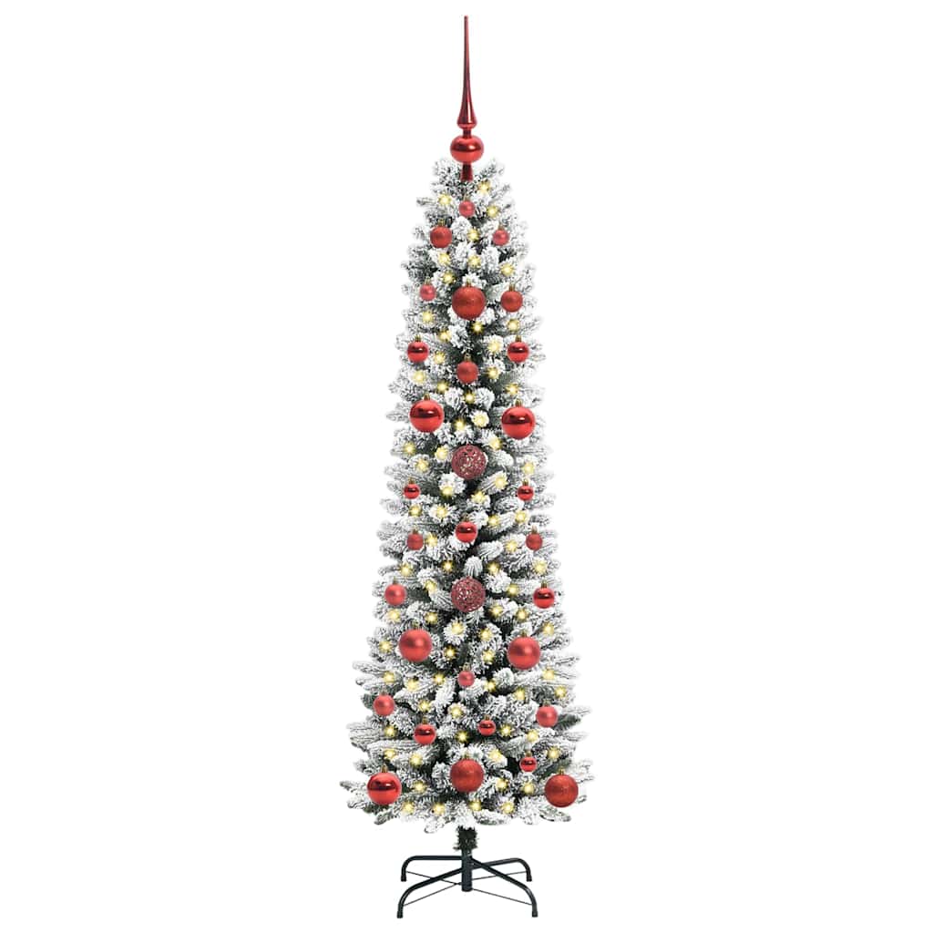 Albero di Natale artificiale con 150 LED Verde e bianco 120 cm