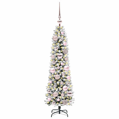 Albero di Natale artificiale con 150 LED Verde e bianco 120 cm