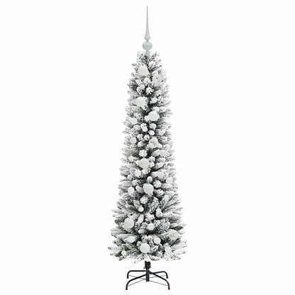 Albero di Natale artificiale con 150 LED Verde e bianco 120 cm