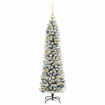 Albero di Natale artificiale con 150 LED Verde e bianco 120 cm