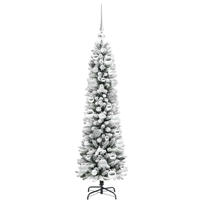 Albero di Natale artificiale con 150 LED Verde e bianco 120 cm