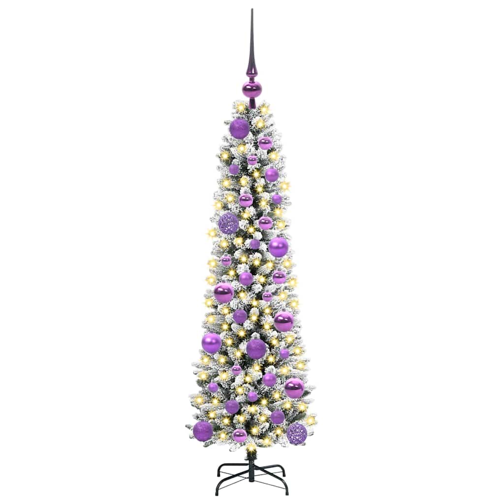 Albero di Natale artificiale con 150 LED Verde e bianco 120 cm