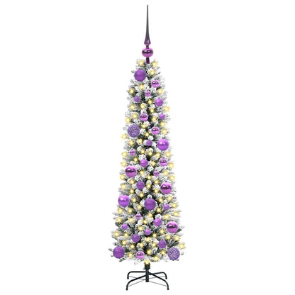 Albero di Natale artificiale con 150 LED Verde e bianco 120 cm