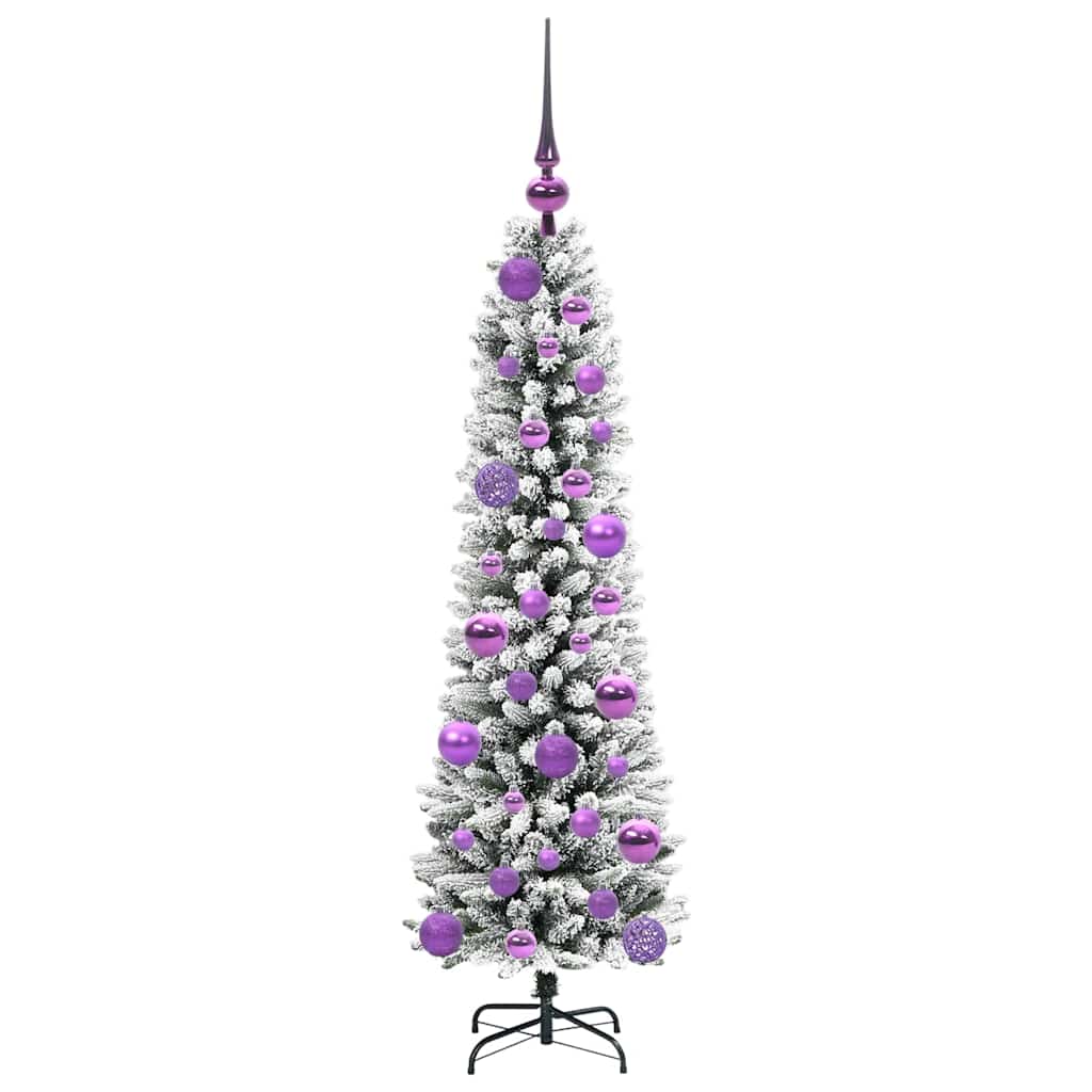 Albero di Natale artificiale con 150 LED Verde e bianco 120 cm