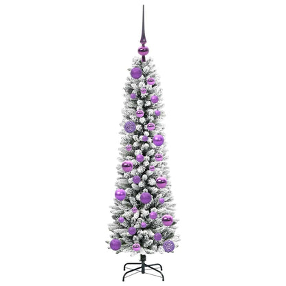 Albero di Natale artificiale con 150 LED Verde e bianco 120 cm