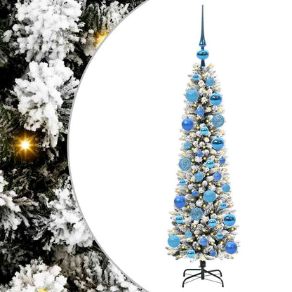 Albero di Natale artificiale con 150 LED Verde e bianco 120 cm