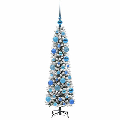 Albero di Natale artificiale con 150 LED Verde e bianco 120 cm