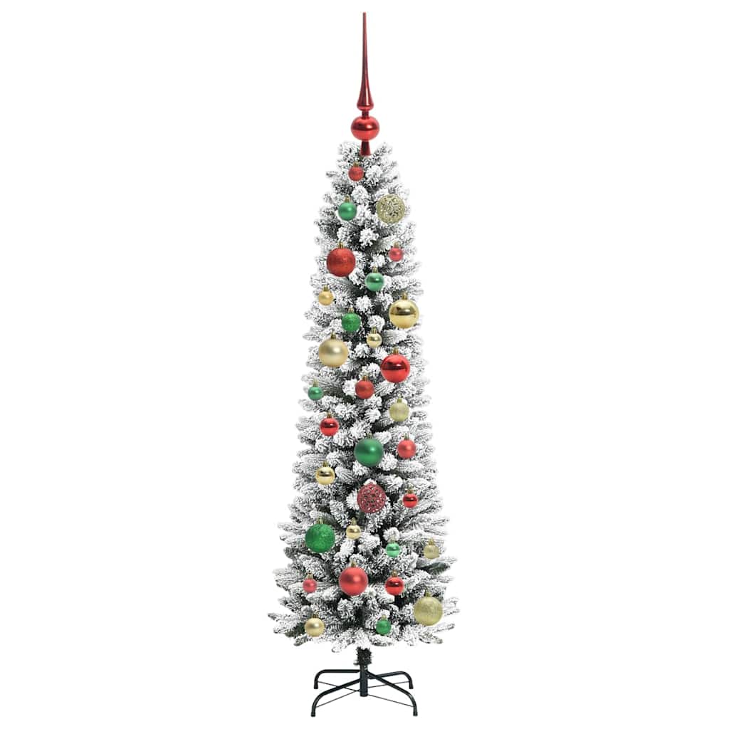 Albero di Natale artificiale con 150 LED Verde e bianco 120 cm