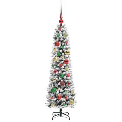 Albero di Natale artificiale con 150 LED Verde e bianco 120 cm