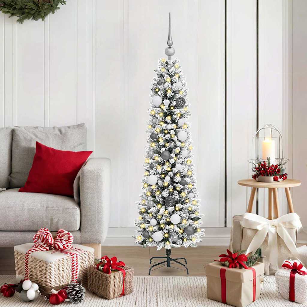 Albero di Natale artificiale con 150 LED Bianco 150 cm