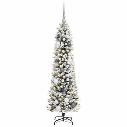 Albero di Natale artificiale con 150 LED Bianco 150 cm