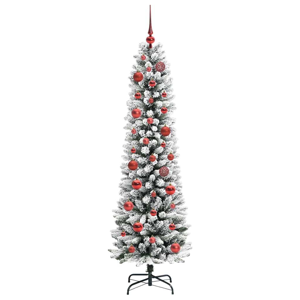 Albero di Natale artificiale con 150 LED Verde e bianco 150 cm
