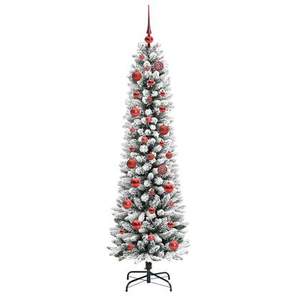 Albero di Natale artificiale con 150 LED Verde e bianco 150 cm