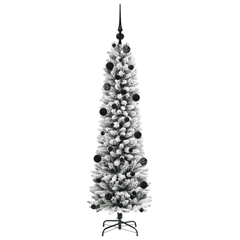 Albero di Natale artificiale con 150 LED Verde e bianco 150 cm