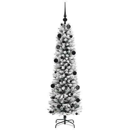 Albero di Natale artificiale con 150 LED Verde e bianco 150 cm