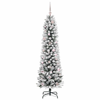 Albero di Natale artificiale con 150 LED Verde e bianco 150 cm
