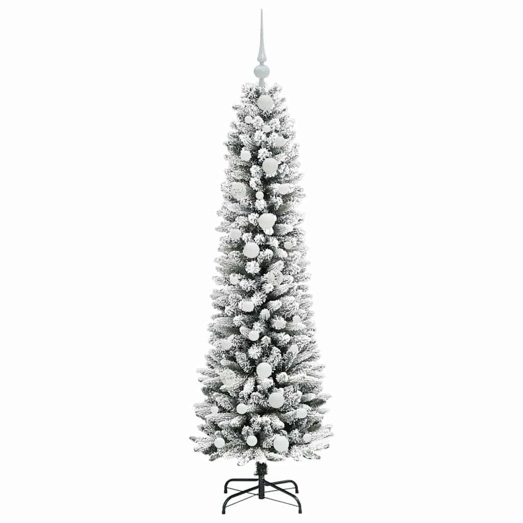 Albero di Natale artificiale con 150 LED Verde e bianco 150 cm