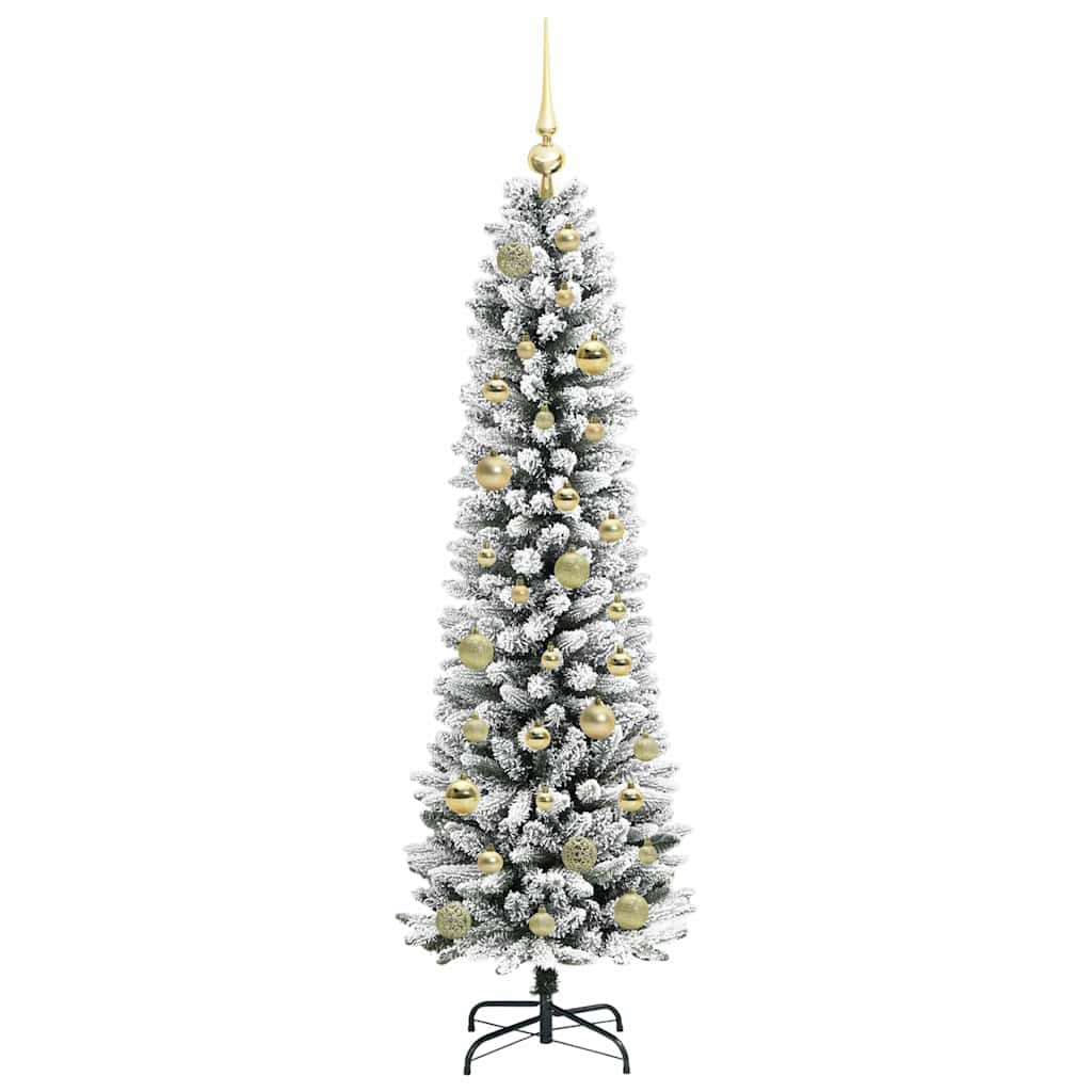 Albero di Natale artificiale con 150 LED Verde e bianco 150 cm