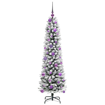 Albero di Natale artificiale con 150 LED Verde e bianco 150 cm