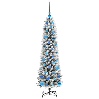 Albero di Natale artificiale con 150 LED Verde e bianco 150 cm