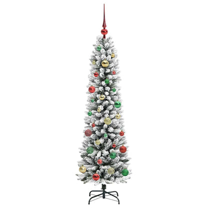 Albero di Natale artificiale con 150 LED Verde e bianco 150 cm