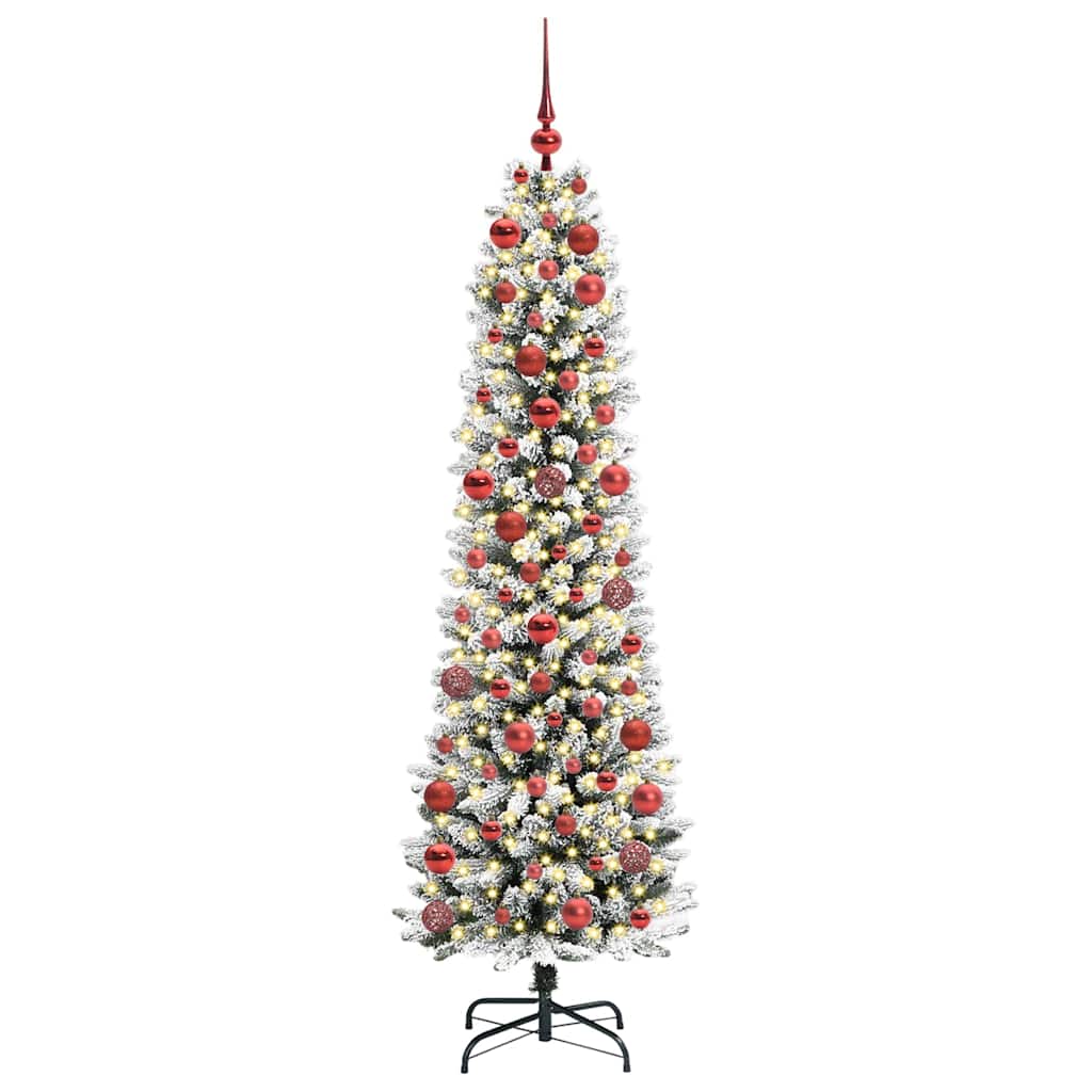 Albero di Natale artificiale con 300 LED Verde e bianco 180 cm