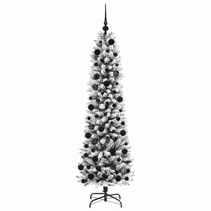 Albero di Natale artificiale con 300 LED Verde e bianco 180 cm