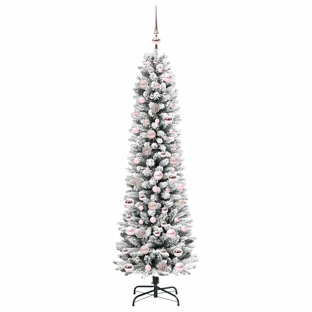 Albero di Natale artificiale con 300 LED Verde e bianco 180 cm