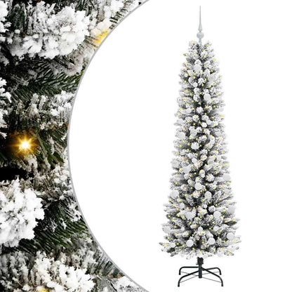 Albero di Natale artificiale con 300 LED Verde e bianco 180 cm