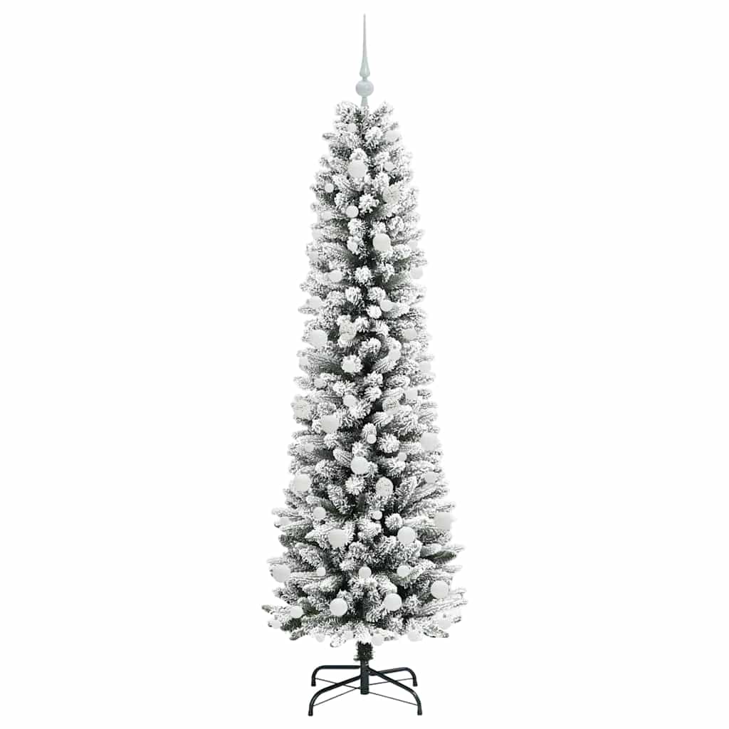 Albero di Natale artificiale con 300 LED Verde e bianco 180 cm