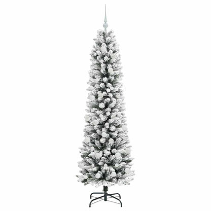 Albero di Natale artificiale con 300 LED Verde e bianco 180 cm
