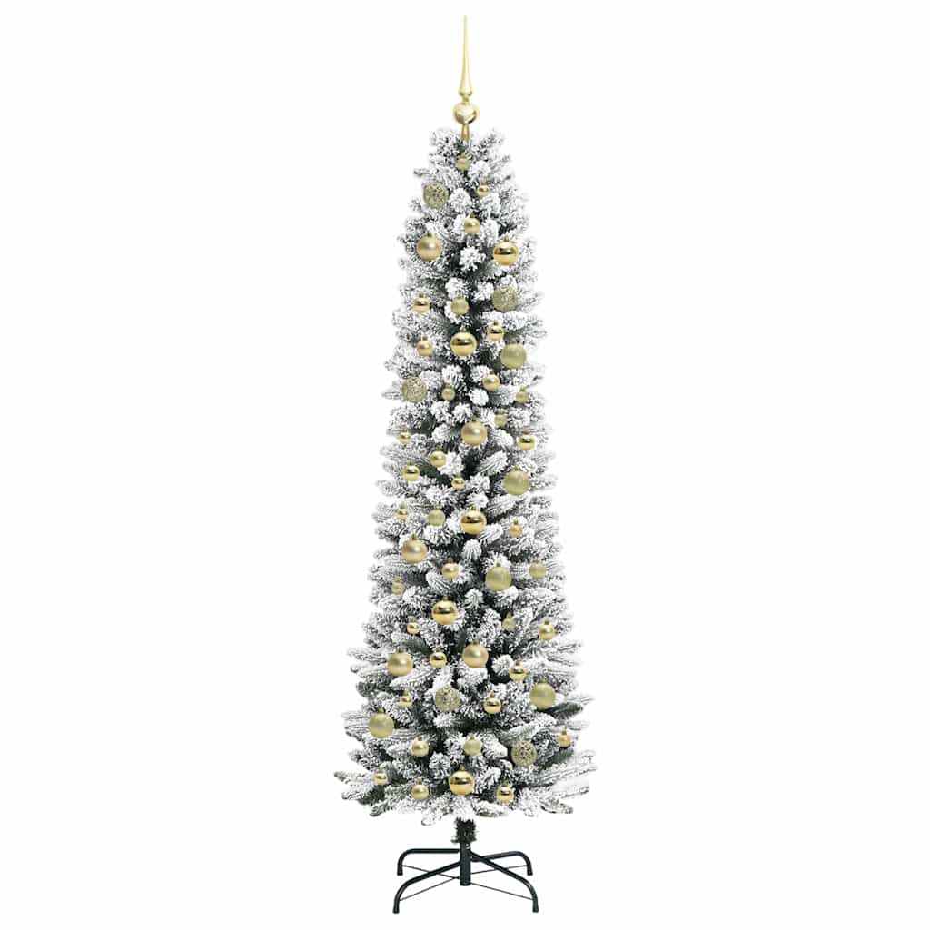 Albero di Natale artificiale con 300 LED Verde e bianco 180 cm