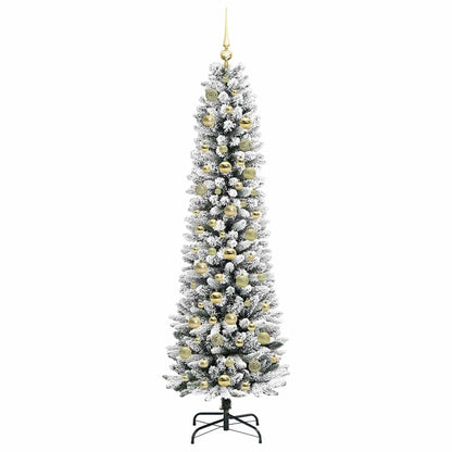 Albero di Natale artificiale con 300 LED Verde e bianco 180 cm
