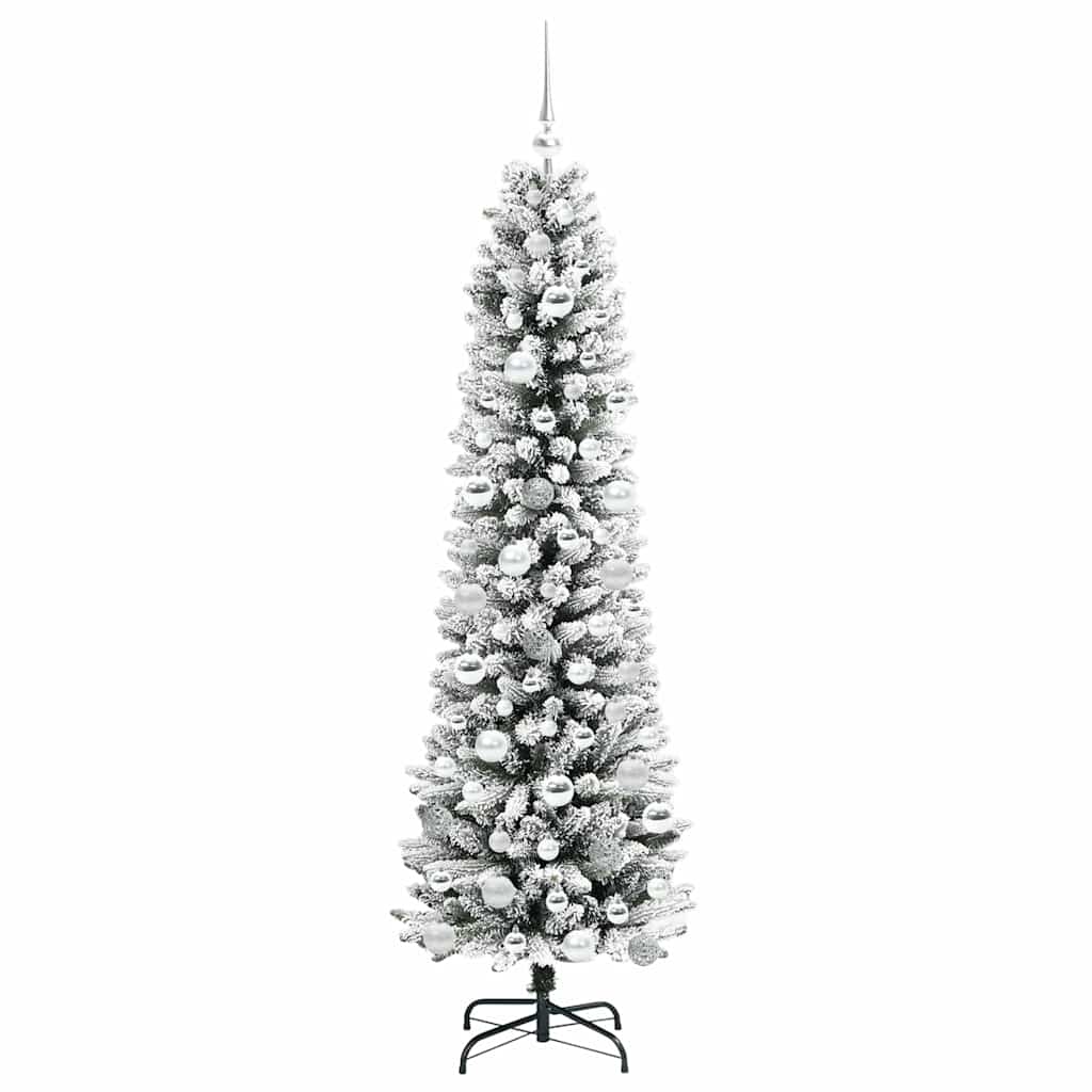 Albero di Natale artificiale con 300 LED Verde e bianco 180 cm