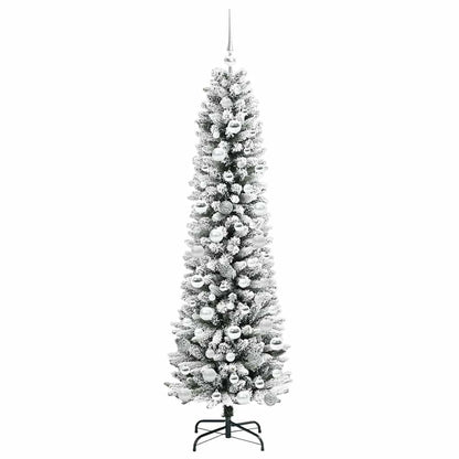 Albero di Natale artificiale con 300 LED Verde e bianco 180 cm