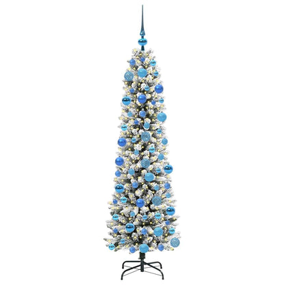 Albero di Natale artificiale con 300 LED Verde e bianco 180 cm