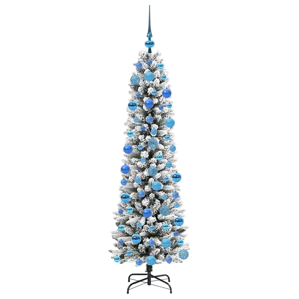 Albero di Natale artificiale con 300 LED Verde e bianco 180 cm
