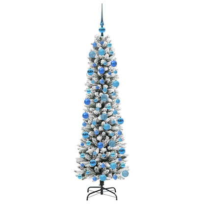 Albero di Natale artificiale con 300 LED Verde e bianco 180 cm