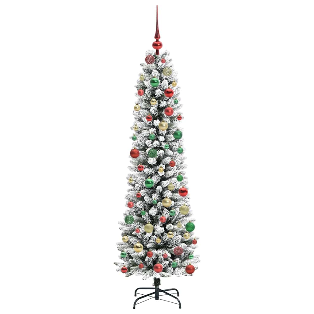 Albero di Natale artificiale con 300 LED Verde e bianco 180 cm