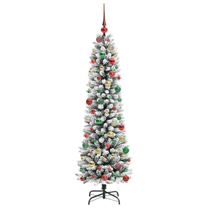 Albero di Natale artificiale con 300 LED Verde e bianco 180 cm