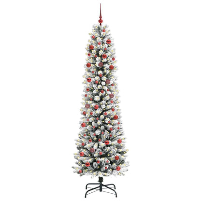 Albero di Natale artificiale con 300 LED Verde e bianco 210 cm