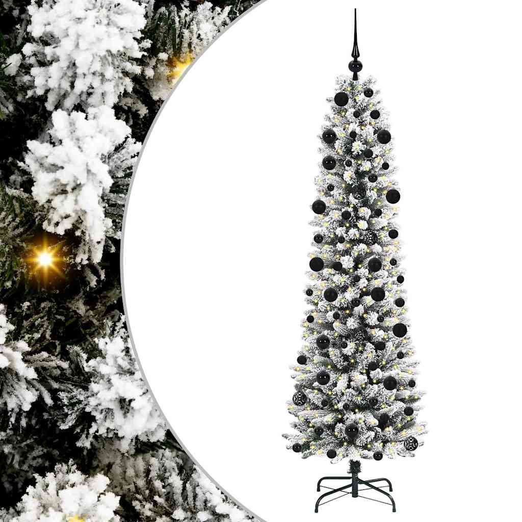 Albero di Natale artificiale con 300 LED Verde e bianco 210 cm