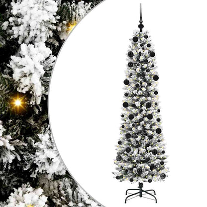 Albero di Natale artificiale con 300 LED Verde e bianco 210 cm