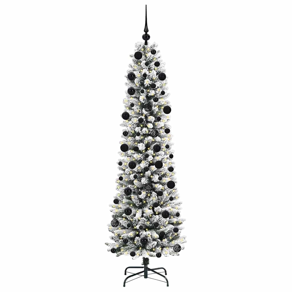Albero di Natale artificiale con 300 LED Verde e bianco 210 cm