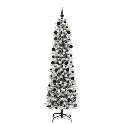 Albero di Natale artificiale con 300 LED Verde e bianco 210 cm