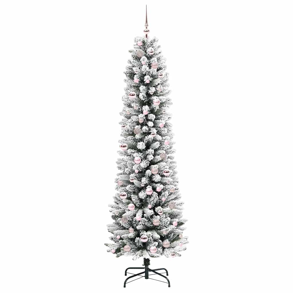 Albero di Natale artificiale con 300 LED Verde e bianco 210 cm