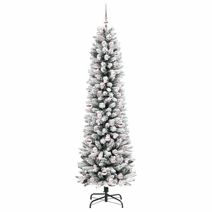 Albero di Natale artificiale con 300 LED Verde e bianco 210 cm
